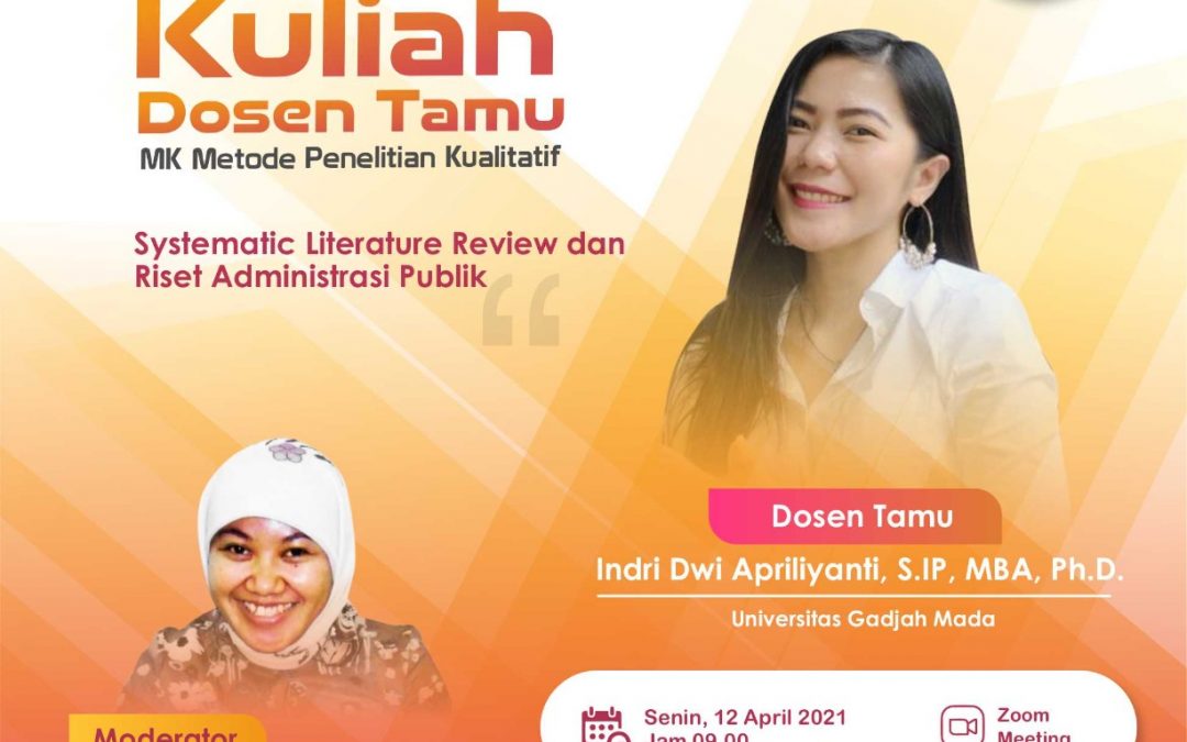 Kuliah Dosen Tamu MK Metode Penelitian Kualitatif