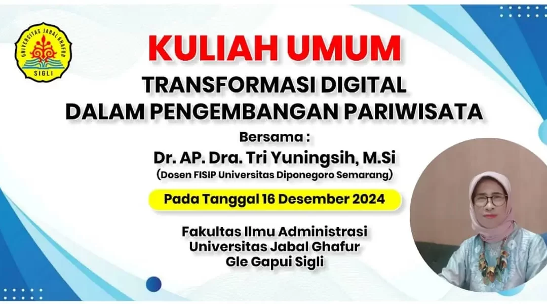 Public Lecture at Jabal Ghofur University: Digital Transformation in Tourism Development