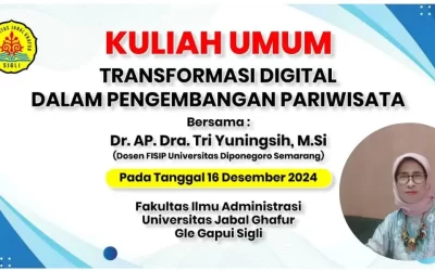 Public Lecture at Jabal Ghofur University: Digital Transformation in Tourism Development