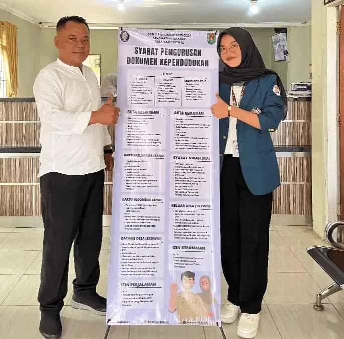 Realizing Good Governance! UNDIP Community Service (KKN) Students Help Optimize Population Administration Service Procedures at Kalipucang Village Hall